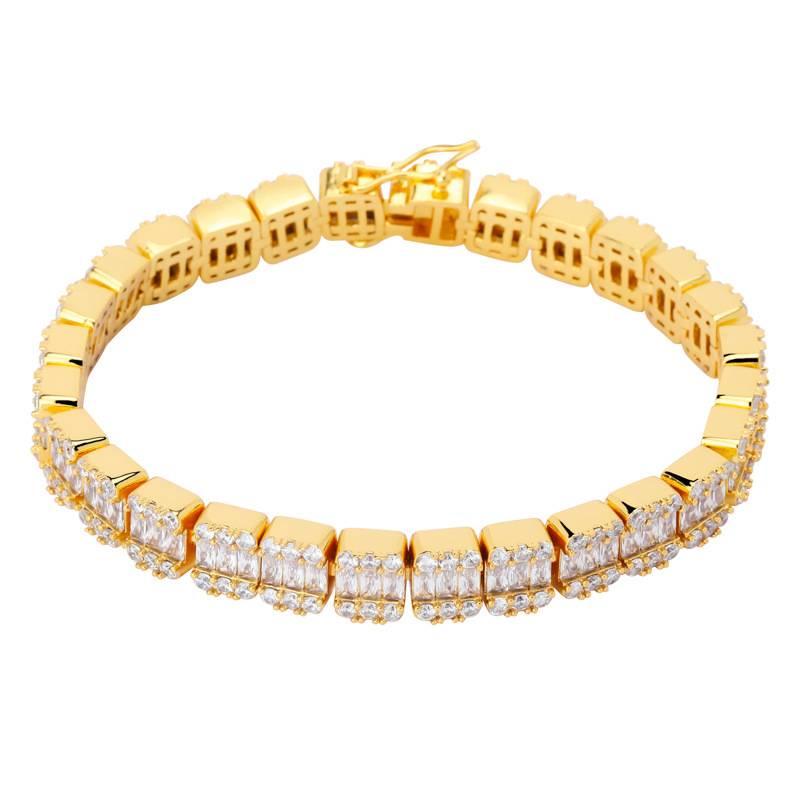 Iced Out Zircon Tennis Bracelet For Women Luxury Crystal Bracelets Men's Hand Chain Hippie Trendy Accessories Jewelry Gifts 