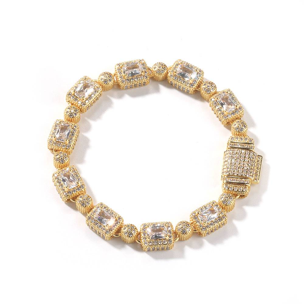  Jewelry Hot Sale White pink Gold Plated Jewelry Bracelet Iced Out Cubic Zircon Tennis Bracelets For Women