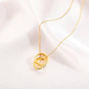 2022 New Design Circle Pendant Necklace With Chain High Quality Iced Out Cubic Zirconia Hip Hop Jewelry Gift For Women Necklaces