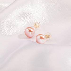2022 New High Luster Silver Color 8mm Pearl Stud Earrings For Women Exquisite Fashion Jewelry Party Luxury Accessories Earrings