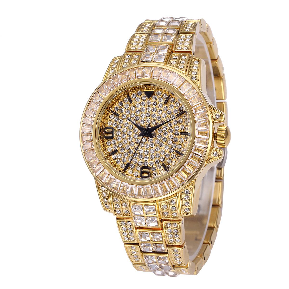 角色男士石英手表男子不锈钢防水业务钻石手表顶级品牌豪华时钟手表
