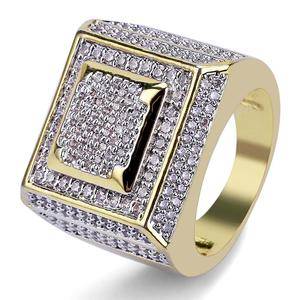 Unique Design  Gold Plated Hip Hop Style Fashion Ring For Men's Jewelry