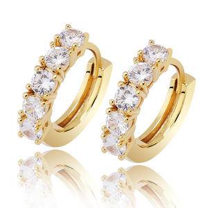 Hot Selling Hip Hop Men And Women Couple Hinge Ring Zircon Fashion Celebrity Personality Trendy Earrings
