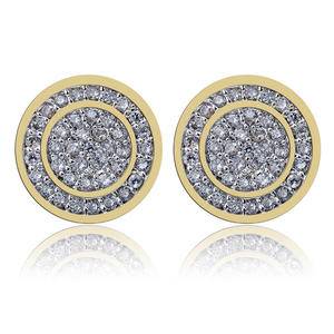  Jewelry Round Cubic Zirconia Stud Earring Stainless Steel Round Circle Stud Earring For Girls