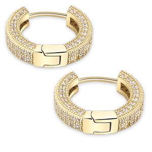 925 Silver Earring Iced Out Diamonds Hoop  Earrings Hip Hop Luxury Icy Jewelry For Men Women gifts