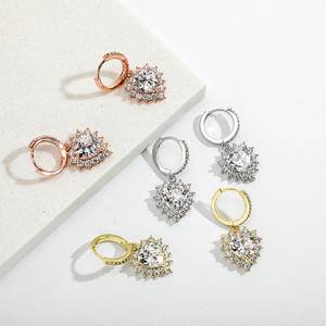  Zircon Stud Earrings for Women Trendy Jewelry   Piercing Round Earring for Teend Ear 