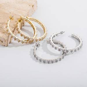  New Arrivals Super Big Circle Dangle Earrings  Gold Unique Hyperbole Screw Thread Earrings Women Luxury Jewelry