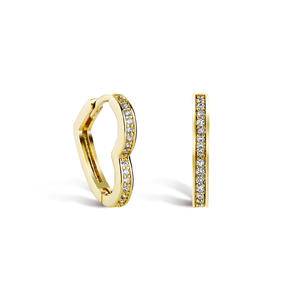 S925 Silver  Earring Iced Out Diamonds Heart Hoop Earrings Hip Hop Luxury Icy Jewelry For Men Women gifts