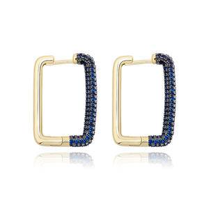  Square Earrings Iced Out Cubic Zirconia Earrings Hip Hop Punk Fashion Delicate Jewelry Gift Men Women