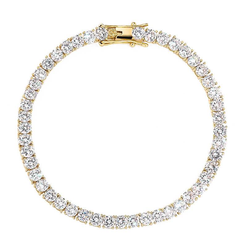 Fashion S925 Sterling Silver Bracelet Jewelry High Quality Single Row Out Zircon Tennis Bracelet