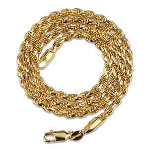925 Silver Fashion  Trend Twita Twist 3mm Men's Women's Hip Hop Necklace