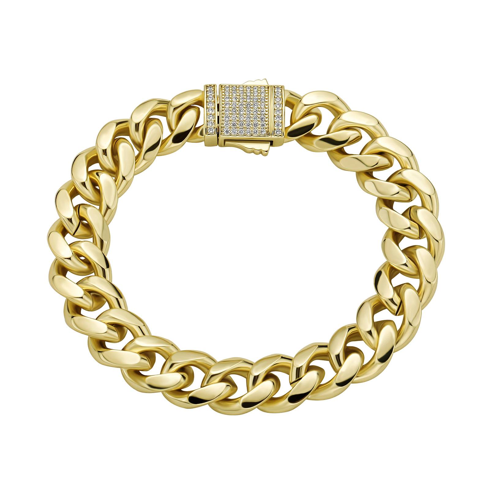 Luxury Fashion  Bracelet Women Men Hiphop Cuban Link Bracelets Simple Design Gold Silver Color Jewelry Gifts