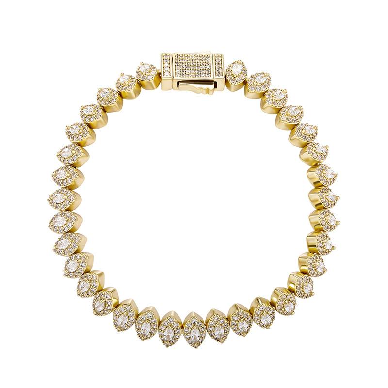  8mm Ellipse Bracelets Iced Out Hi Hop Gold Silver Color Fashion Choker Charms Jewelry