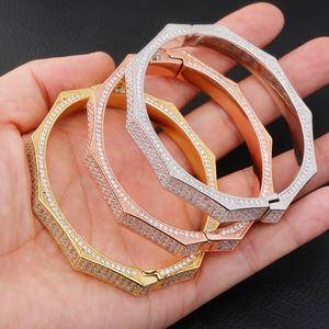 New   Cuff Bracelet For Women Cubic Zirconia Bracelets & Bangles 3 Colors Choices