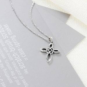 Minimalism  Cross Pendant Necklace 925 Sterling Silver Chain lNecklace For Women Fashion Jewelry Gift