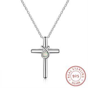   925 Sterling Silver   Cross Pendant Charm Long Chain Necklace  Fashion Fine Jewelry  Gift