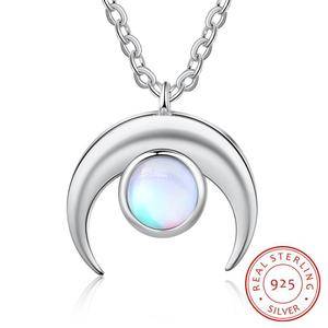  Fashion Glossy Collares 925 Sterling Silver  Pendant Necklace for Women Girls Gift Letter Snake Chain