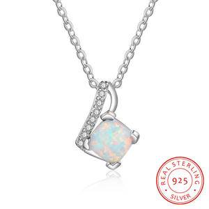 New Arrival Luxury Design Classic Style Opal Silver Jewelry Pendant Necklace Opal Women 925 Sterling Silver Pendant