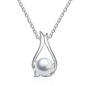 Fashion pearl jewelry 925 sterling silver white pearl  charming  pendant 