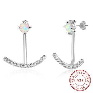 Fashion 925 Cubic Opal Micro Pave  Shaped  Earrings for Women Jewelry Making