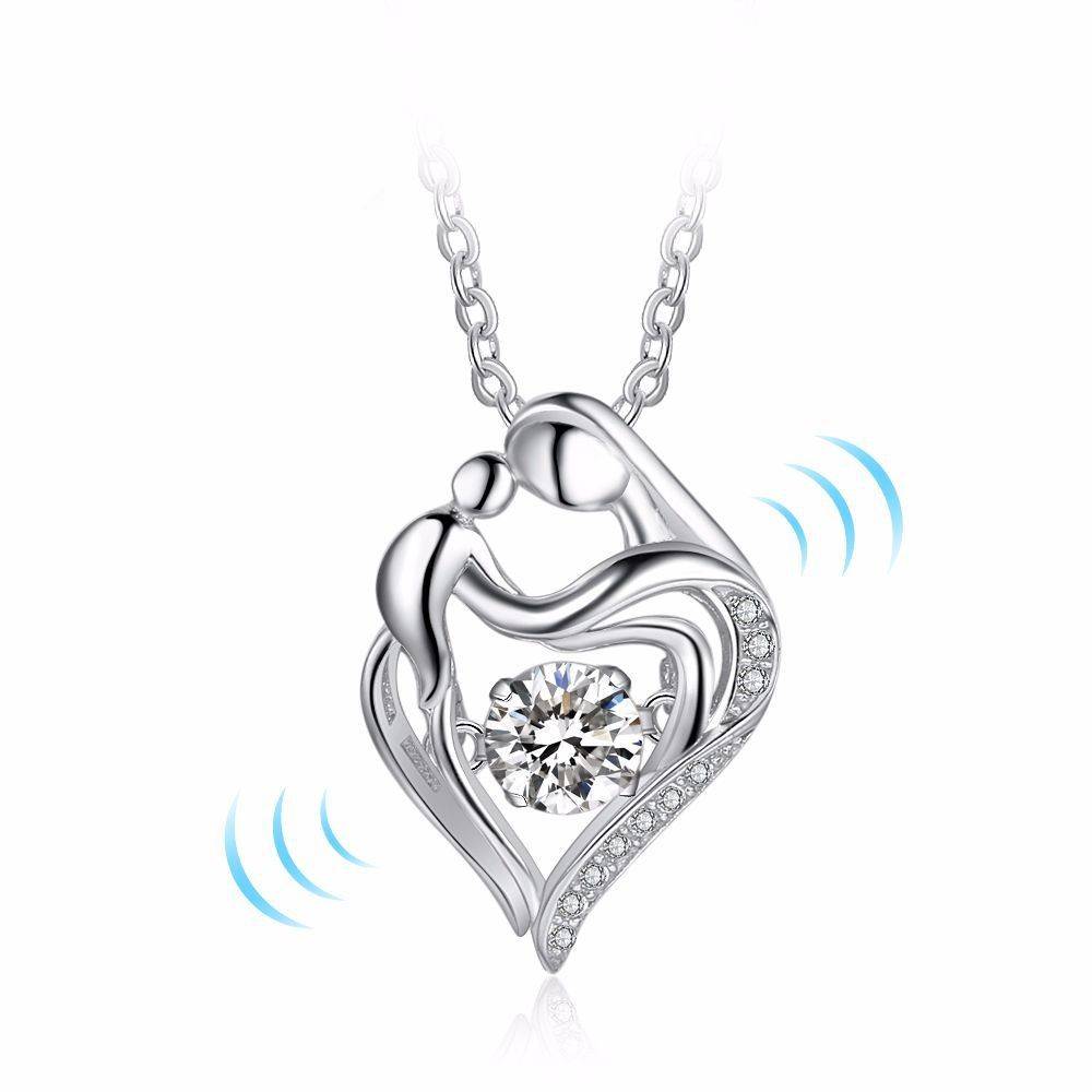  Fashion Love  Gemstone Pendant Necklace for Women Heart Crystal Zircon  Jewelry for Women Mothers Day Gift Ideas