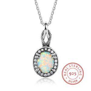925 Sterling Silver Crystal Zircon Pendant Necklaces Fashion Female Dropshipping Rhinestone Birthday Gift Jewelry for Women Girl