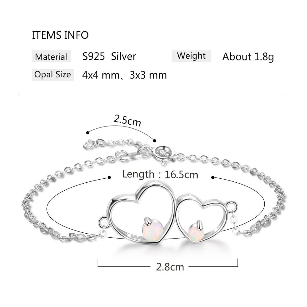Fine Jewelry Cubic Love Heart Infinity Charm Bracelet 925 Sterling Silver  Crystal Bracelet For Women Girls Gifts