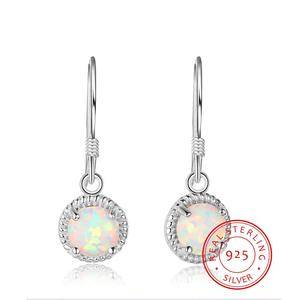  Luxury Opal Earrings 925 Sterling Silver Jewelry Weave Design Opal Drop Earring For Women