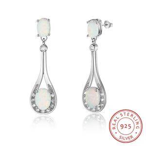 Fashion Women  Cubic Zirconia Earring Jewelry  925 Sterling Silver Opal Studs Earrings 