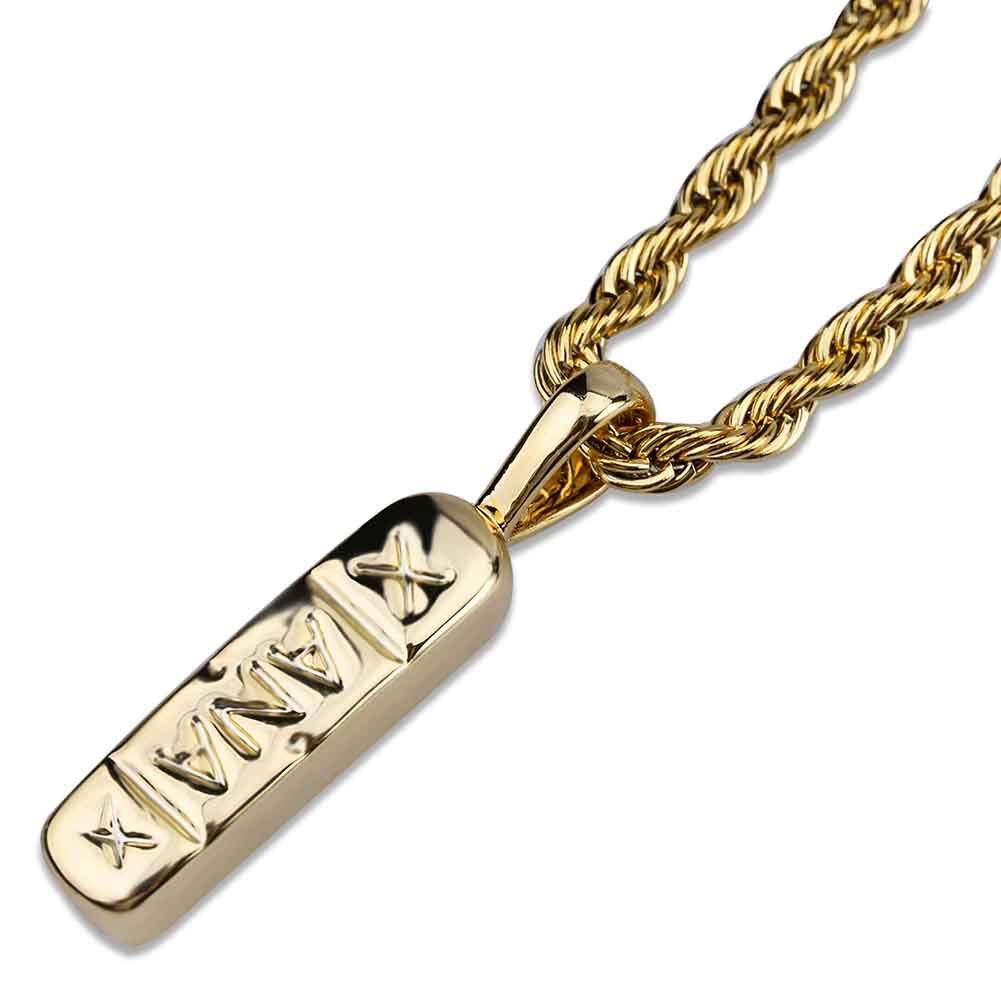 Hip Hop Gold Color Plated Pendant Necklace Pendants Highly Smooth Polished Charm Jewelry For Men Or Women Gift