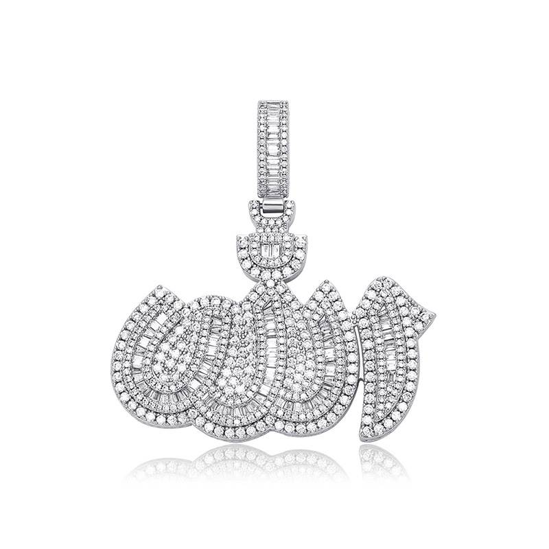  Diamonds Pendant Cubic Zircon Gold Plated Pendants Necklaces Iced Out Hip Hop Jewelry For Men Women