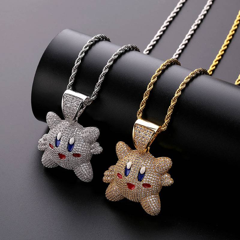 New Iced Out Hip Hop Gold Silver Color Personalized Charm Pendants Necklace