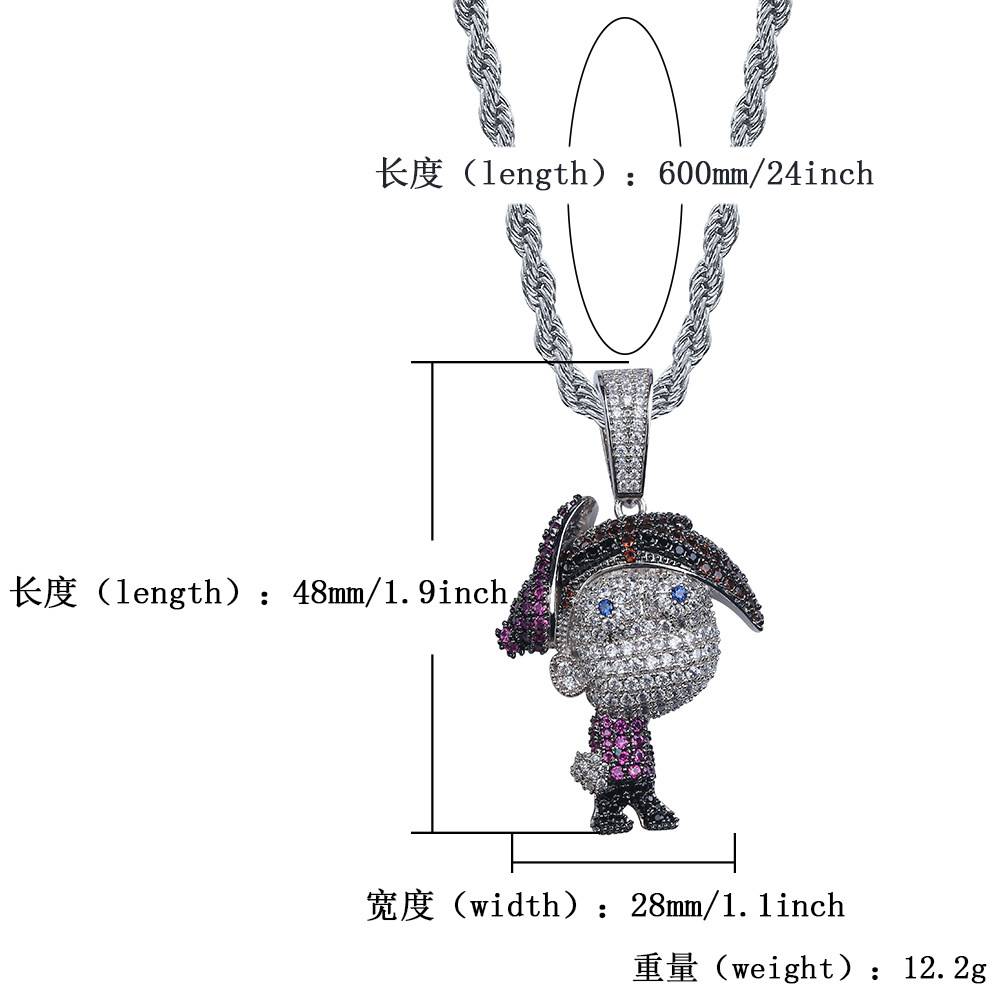 Hip Hop Necklace Jewelry  The leading Character Of The Animation And Cartoon Family Hangs Zircon Personalized Jewelry