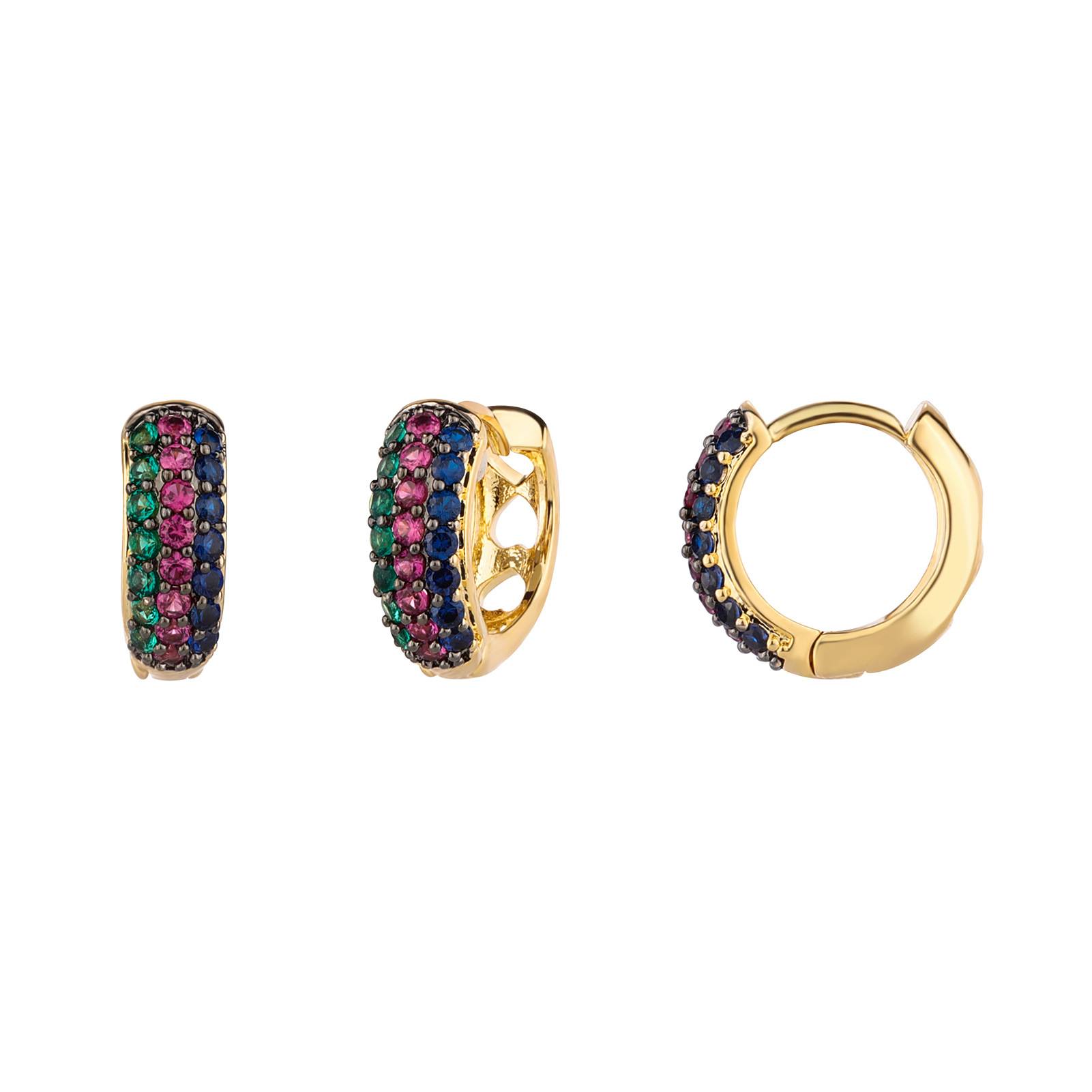  New Micro-wax Inlay   Shape Dangle   Earrings Natural Zircon Women Fashion Jewelry