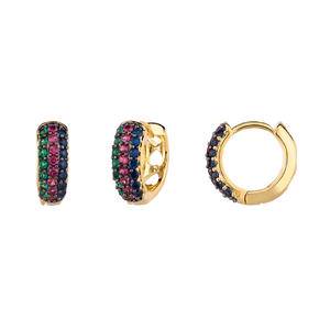  New Micro-wax Inlay   Shape Dangle   Earrings Natural Zircon Women Fashion Jewelry