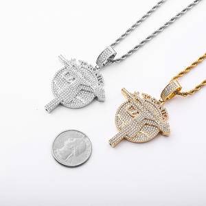  New Pendant Ice Cube Zirconia Hip Hop Pendant Necklace For Men Fashion Jewelry