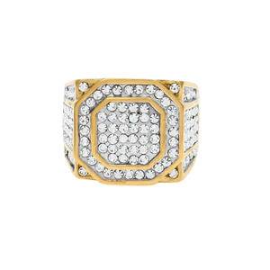 Luxury Ring Cubic White Zircon Gold Wedding Rings For Men