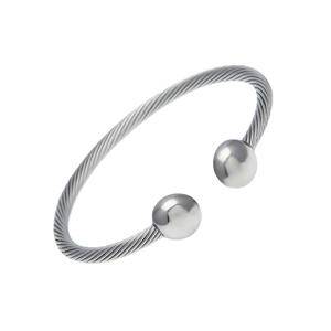 Hip Hop Open Magnetic Bracelet Stainless Steel Health Germanium Bracelet Magnet Color Preserving Twisted Rope Bracelet