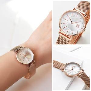   Women Ultra Thin Rose Gold Watches For    Mesh Beautiful Ladies Quartz Wrist Watch  Hot sale products