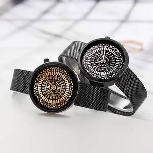 Mini Focus   Luxury Mesh Steel Quartz Wristwatch Chronograph Watches    