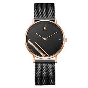      Lady Wrist Watches Stainless Steel Simple Dial   Quartz Analog Luxury Women Diamond Watch