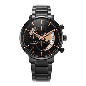 Men's Watch Steel Band Creative Personality Business Fashion Cross-Border Multi-Functional Quartz Watch