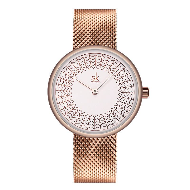   Fashion Sport Watch for Women Full Stainless Steel Gold Watch Top Brand 