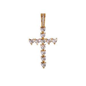 Bling Bling Heart Shaped Cubic Zircon Stone Pendant High Quality Iced Out Christian Jesus Cross Pendant Necklace Hip Hop Jewelry