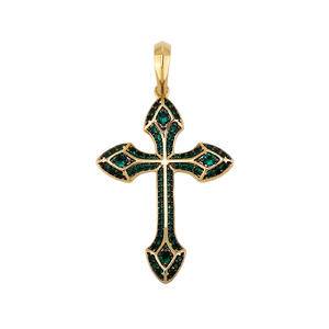 New Iced Out Retro Style Cross Pendants Brass 18K Gold Plated CZ Fashion Jewelry Pendant Necklaces For Men Women Hip Hop Jewelry