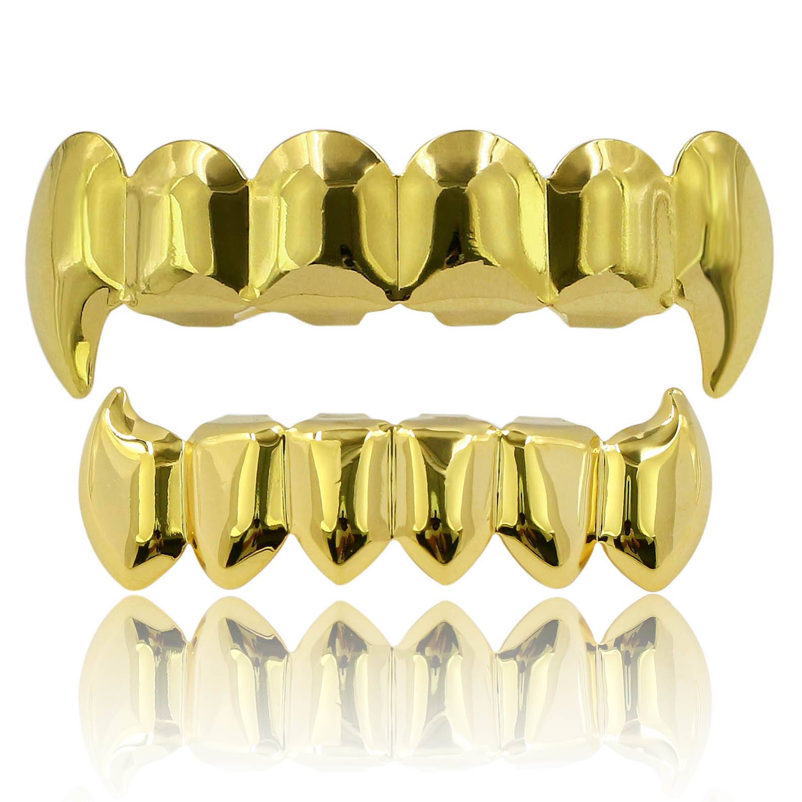 ebay亚马逊热卖新款HIPHOP金牙套Gold Grillz 装饰牙套厂家批发