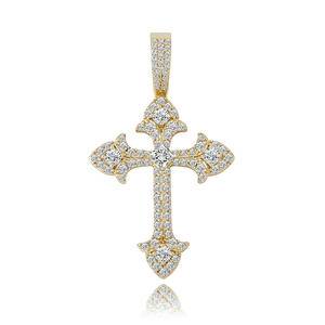 New Iced Out Cross Pendant Ice Crystal Cubic Zircon Cross Pendant Necklace For Men Hip Hop Jewelry Gift Fashion Jewelry Pendants
