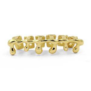 New Iced Out Gold Plated Hip Hop Grills Teeth Grillz Water Drip Grillz For Teeth Lower Bottom Tooth Grill Jewelry Halloween Gift