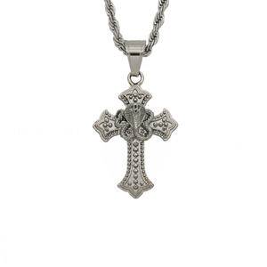 New Wholesale Religious Crucifix Necklace Jewelry Vintage Stainless Steel Animal Christian Jesus Cross Pendant Necklace Jewelry