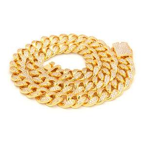 20mm Wholesale Hiphop Jewelry Ice Out CZ Chain Jewelry Cuban Link Chain Necklace Bracelet Bling Fashion Cuban Chain Jewelry Gift